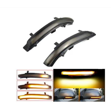 Set Semnalizare oglindă fumurie LED – Skoda Octavia 2, Skoda Superb 2 (Progresivă/Dinamică)