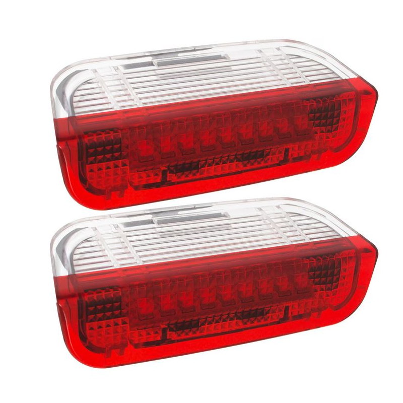 Lămpi LED dedicate portiere VW, Skoda Superb 2, Seat Alhambra, Porsche Cayenne - cablaj spate bicolore