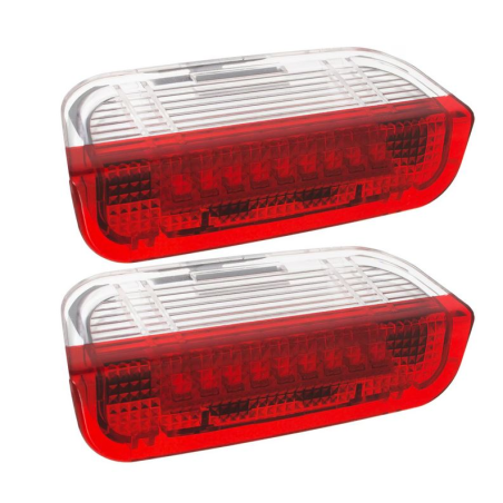 Lămpi LED dedicate portiere VW, Skoda Superb 2, Seat Alhambra, Porsche Cayenne - cablaj spate bicolore