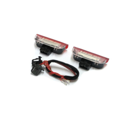 Lampi led dedicate portiere VW, Skoda Superb 2 , Seat Alahanbra, Porsche Cayenne cablaj fata bicolore