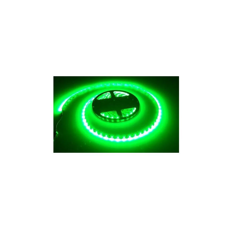 Banda led verde 60 smd/ml 3528, IP65, 12V, 4.8W/ml rezistenta la apa