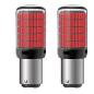 Set 2 Becuri LED semnalizare culoare ROSU soculu BAY15D 1157/P21/5W LED 1156 pentru 144 SMD cu doua faze Set 2 Becuri LED semnalizare culoare ROSU soculu BAY15D 1157/P21/5W LED 1156 pentru 144 SMD cu doua faze