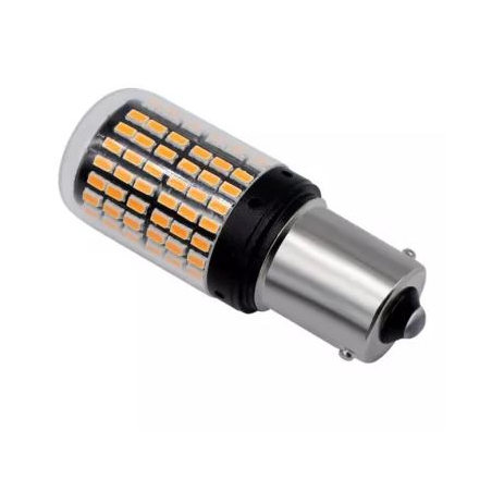 Set 2 Becuri LED GALBEN cu anulator P21W BA15S