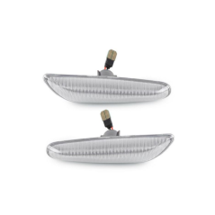 Semnalizare laterala cromata led BMW E36 Facelift, E46 Facelift , E90 / E91, E92, E93 - transparenta A34-B