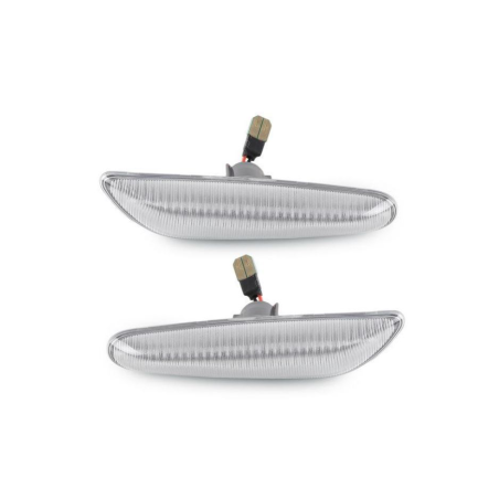 Semnalizare laterala cromata led BMW E36 Facelift, E46 Facelift , E90 / E91, E92, E93 - transparenta A34-B