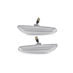 Semnalizare laterala cromata led BMW Seria 1 E81, E82, E87, E88 - transparenta A34-B