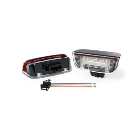 Lampi led dedicate portiere VW, Skoda Superb 2 , Seat Alahanbra, Porsche Cayenne cablaj fata bicolore